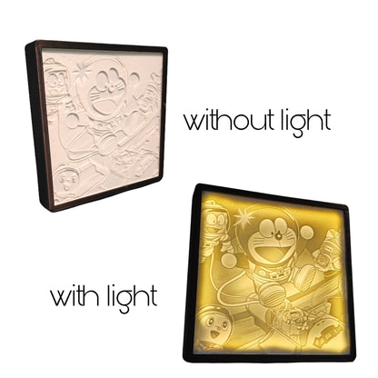 "Cosmic Companions🌙✨ – Custom Lithophane/ Glow Frame"